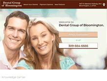 Tablet Screenshot of dentalgroupbloomington.com